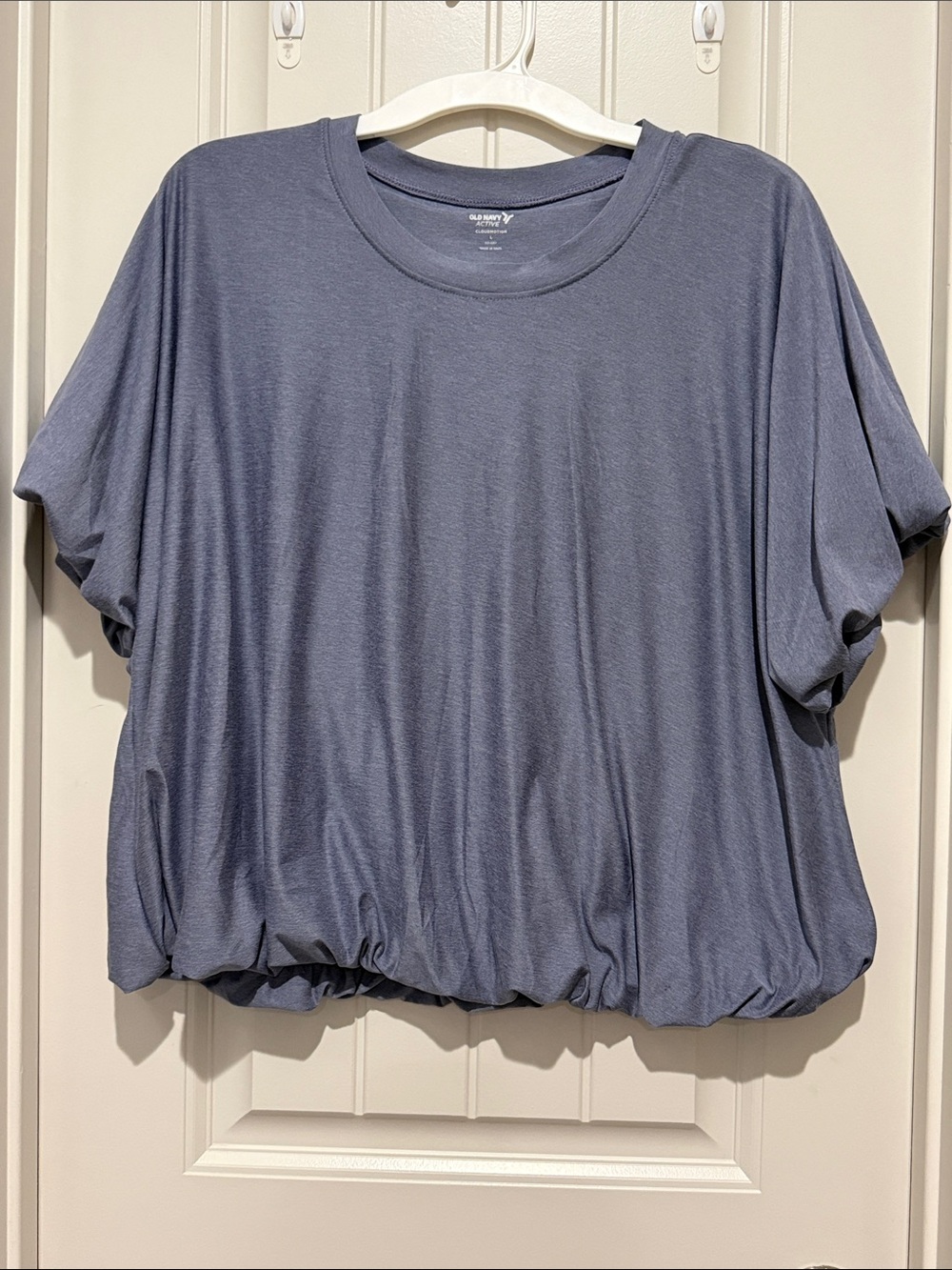 Old Navy Slate Blue Short-Sleeve Bubble Hem Tee